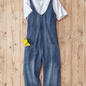 Coldwater Creek  Blue Denim Overalls